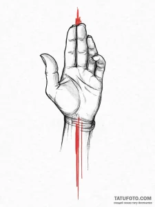 Tattoo sketch hand, concept art for tattoo, b... - эскиз тату (№1756151480_0, 25.08.2025 19:51) — Tatufoto.com