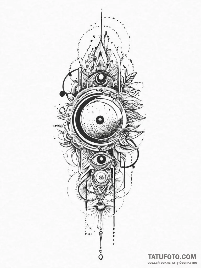 Tattoo sketch cosmic narrative, tattoo sketch... - эскиз тату (№1756152076_0, 25.08.2025 20:01) — Tatufoto.com