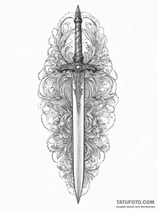 Tattoo sketch sword tattoo, concept art for t... - эскиз тату (№1756152860_0, 25.08.2025 20:14) — Tatufoto.com