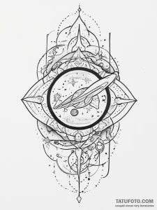 Tattoo sketch cosmic creation, tattoo flash s... - эскиз тату (№1756155639_0, 25.08.2025 21:00) — Tatufoto.com