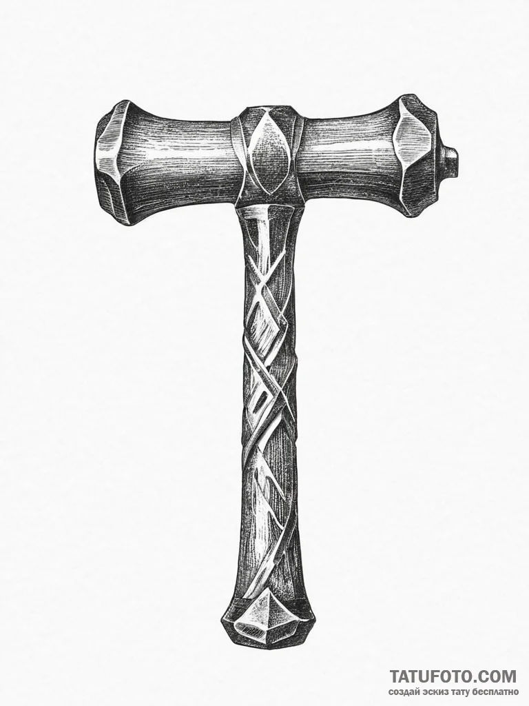 Tattoo sketch sculptor hammer and chisel - эскиз тату (№1756156629_0, 25.08.2025 21:17) — Tatufoto.com