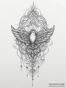 Tattoo sketch holy spirit, tattoo sketch desi... - эскиз тату (№1756156834_0, 25.08.2025 21:20) — Tatufoto.com