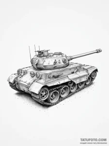 Tattoo sketch tank abrams, concept art for ta... - эскиз тату (№1756157041_0, 25.08.2025 21:24) — Tatufoto.com
