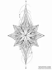 Tattoo sketch slavic star with a quote - эскиз тату (№1756157235_0, 25.08.2025 21:27) — Tatufoto.com