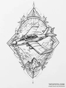 Tattoo sketch mystical plane, tattoo sketch d... - эскиз тату (№1756159252_0, 25.08.2025 22:00) — Tatufoto.com