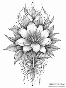 Tattoo sketch leucadendron, ink illustration... - эскиз тату (№1756161053_0, 25.08.2025 22:30) — Tatufoto.com