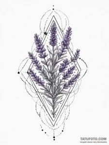 Tattoo sketch lavender, tattoo flash sheet de... - эскиз тату (№1756162052_0, 25.08.2025 22:47) — Tatufoto.com