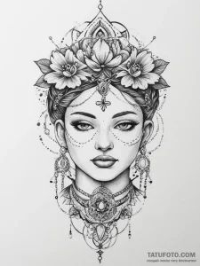 Tattoo sketch spiritual person, tattoo line a... - эскиз тату (№1756166938_0, 26.08.2025 00:08) — Tatufoto.com