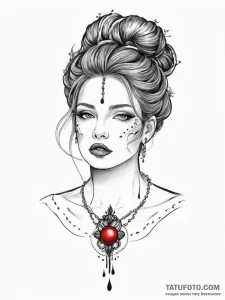 Tattoo sketch blessed grace, concept art for... - эскиз тату (№1756168130_0, 26.08.2025 00:28) — Tatufoto.com