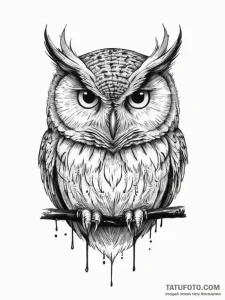 Tattoo sketch owl tattoo, artistic tattoo ske... - эскиз тату (№1756168535_0, 26.08.2025 00:35) — Tatufoto.com
