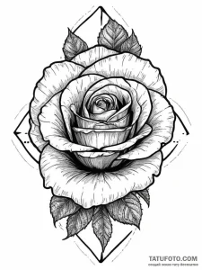 Tattoo sketch rose, artistic tattoo sketch, v... - эскиз тату (№1756169141_0, 26.08.2025 00:45) — Tatufoto.com