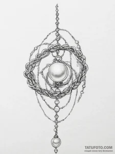 Tattoo sketch pearl string tattoo - эскиз тату (№1756169967_0, 26.08.2025 00:59) — Tatufoto.com