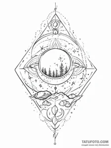 Tattoo sketch cosmic domain - эскиз тату (№1756170562_0, 26.08.2025 01:09) — Tatufoto.com