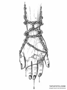 Tattoo sketch hands with a chain, tattoo sket... - эскиз тату (№1756170766_0, 26.08.2025 01:12) — Tatufoto.com