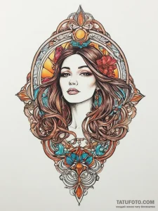 Tattoo sketch bronze, artistic tattoo sketch,... - эскиз тату (№1756170973_0, 26.08.2025 01:16) — Tatufoto.com