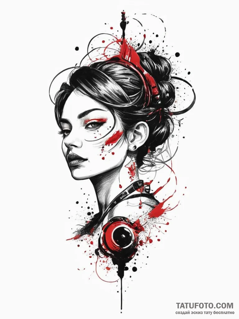 Tattoo sketch cosmic person, concept art for... - эскиз тату (№1756171776_0, 26.08.2025 01:29) — Tatufoto.com