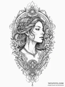 Tattoo sketch spiritual scene, ink illustrati... - эскиз тату (№1756172963_0, 26.08.2025 01:49) — Tatufoto.com