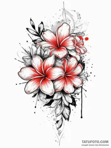 Tattoo sketch plumeria, tattoo sketch design,... - эскиз тату (№1756173358_0, 26.08.2025 01:55) — Tatufoto.com