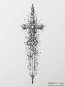 Tattoo sketch dagger - эскиз тату (№1756174167_0, 26.08.2025 02:09) — Tatufoto.com