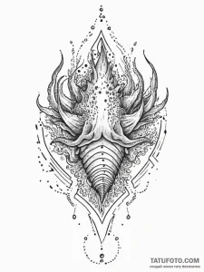 Tattoo sketch nudibranch, tattoo line art, ol... - эскиз тату (№1756178223_0, 26.08.2025 03:17) — Tatufoto.com