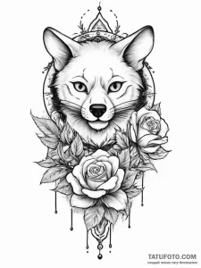 Tattoo sketch tom and jerry with a wolf, conc... - эскиз тату (№1756179237_0, 26.08.2025 03:33) — Tatufoto.com