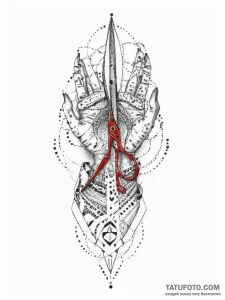 Tattoo sketch hands with a scissors, ink illu... - эскиз тату (№1756180033_0, 26.08.2025 03:47) — Tatufoto.com