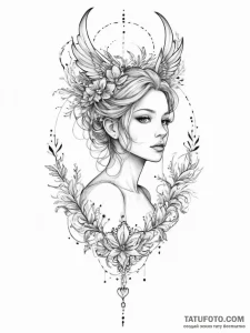 Tattoo sketch fantasy - эскиз тату (№1756182054_0, 26.08.2025 04:20) — Tatufoto.com
