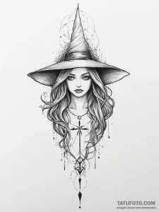 Tattoo sketch witch tattoo, tattoo drawing ou... - эскиз тату (№1756182653_0, 26.08.2025 04:30) — Tatufoto.com