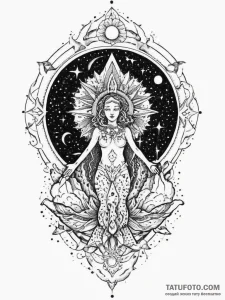 Tattoo sketch cosmic entity, tattoo flash she... - эскиз тату (№1756183468_0, 26.08.2025 04:44) — Tatufoto.com