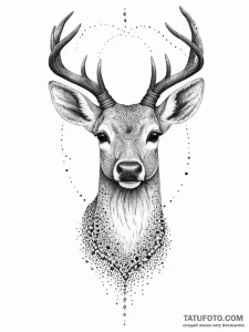 Tattoo sketch elegant doe tattoo, concept art... - эскиз тату (№1756186880_0, 26.08.2025 05:41) — Tatufoto.com