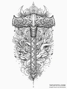 Tattoo sketch thor's hammer mjolnir, tattoo f... - эскиз тату (№1756191513_0, 26.08.2025 06:58) — Tatufoto.com