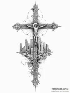 Tattoo sketch city, artistic tattoo sketch, f... - эскиз тату (№1756193364_0, 26.08.2025 07:29) — Tatufoto.com