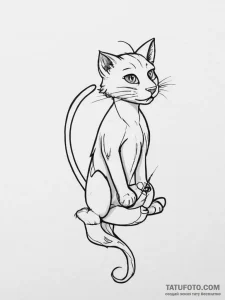 Tattoo sketch tabaxi tail, concept art for ta... - эскиз тату (№1756193566_0, 26.08.2025 07:32) — Tatufoto.com