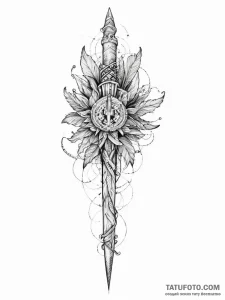 Tattoo sketch weapon, concept art for tattoo,... - эскиз тату (№1756194369_0, 26.08.2025 07:46) — Tatufoto.com