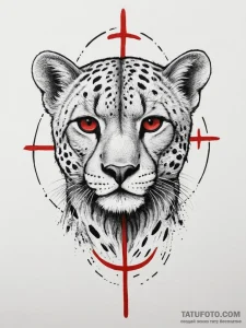 Tattoo sketch cheetah, concept art for tattoo... - эскиз тату (№1756195569_0, 26.08.2025 08:06) — Tatufoto.com