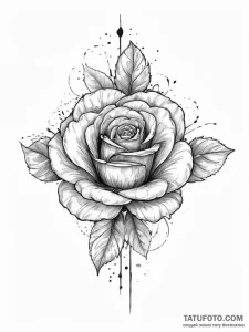 Tattoo sketch belt with a rose, concept art f... - эскиз тату (№1756196968_0, 26.08.2025 08:29) — Tatufoto.com