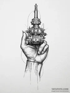 Tattoo sketch hands with a tank, tattoo sketc... - эскиз тату (№1756198182_0, 26.08.2025 08:49) — Tatufoto.com