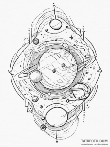 Tattoo sketch planets tattoo, ink illustratio... - эскиз тату (№1756200998_0, 26.08.2025 09:36) — Tatufoto.com