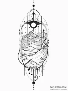 Tattoo sketch desert, tattoo sketch design, o... - эскиз тату (№1756201604_0, 26.08.2025 09:46) — Tatufoto.com