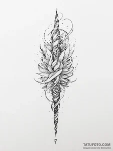 Tattoo sketch magical brush - эскиз тату (№1756203206_0, 26.08.2025 10:13) — Tatufoto.com