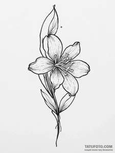 Tattoo sketch snowdrop flower, tattoo line ar... - эскиз тату (№1756204402_0, 26.08.2025 10:33) — Tatufoto.com