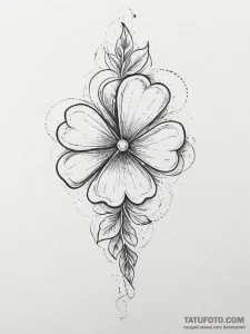 Tattoo sketch clover, tattoo sketch design, o... - эскиз тату (№1756205611_0, 26.08.2025 10:53) — Tatufoto.com