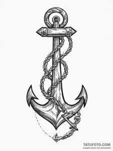 Tattoo sketch anchor - эскиз тату (№1756206214_0, 26.08.2025 11:03) — Tatufoto.com