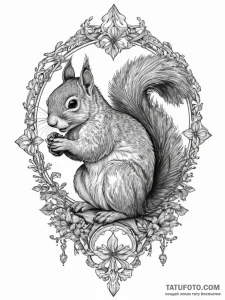 Tattoo sketch squirrel, concept art for tatto... - эскиз тату (№1756207213_0, 26.08.2025 11:20) — Tatufoto.com