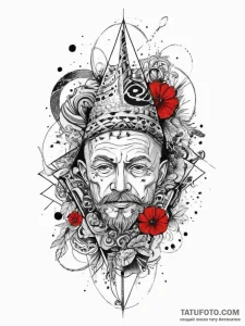 Tattoo sketch wizard, tattoo flash sheet desi... - эскиз тату (№1756207413_0, 26.08.2025 11:23) — Tatufoto.com