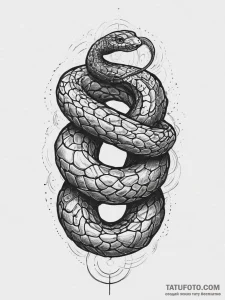 Tattoo sketch coiled snake, ink illustration... - эскиз тату (№1756210415_0, 26.08.2025 12:13) — Tatufoto.com