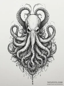 Tattoo sketch kraken's cove, artistic tattoo... - эскиз тату (№1756212205_0, 26.08.2025 12:43) — Tatufoto.com