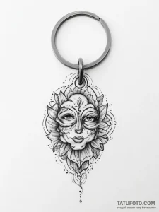 Tattoo sketch keychain with a quote, tattoo f... - эскиз тату (№1756216220_0, 26.08.2025 13:50) — Tatufoto.com