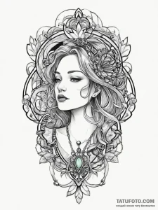 Tattoo sketch jade, tattoo drawing outline, m... - эскиз тату (№1756219636_0, 26.08.2025 14:47) — Tatufoto.com