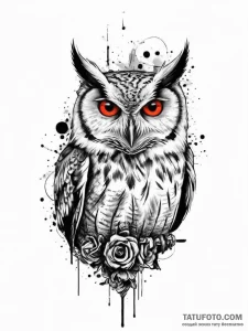 Tattoo sketch owl tattoo, tattoo line art, tr... - эскиз тату (№1756219839_0, 26.08.2025 14:50) — Tatufoto.com